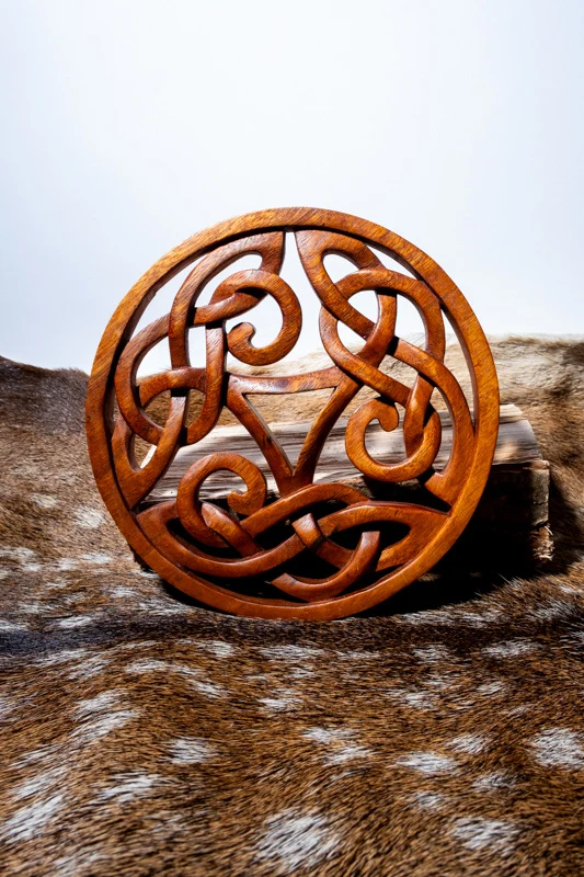 Houtsnijwerk Keltische triskelion - Image 3