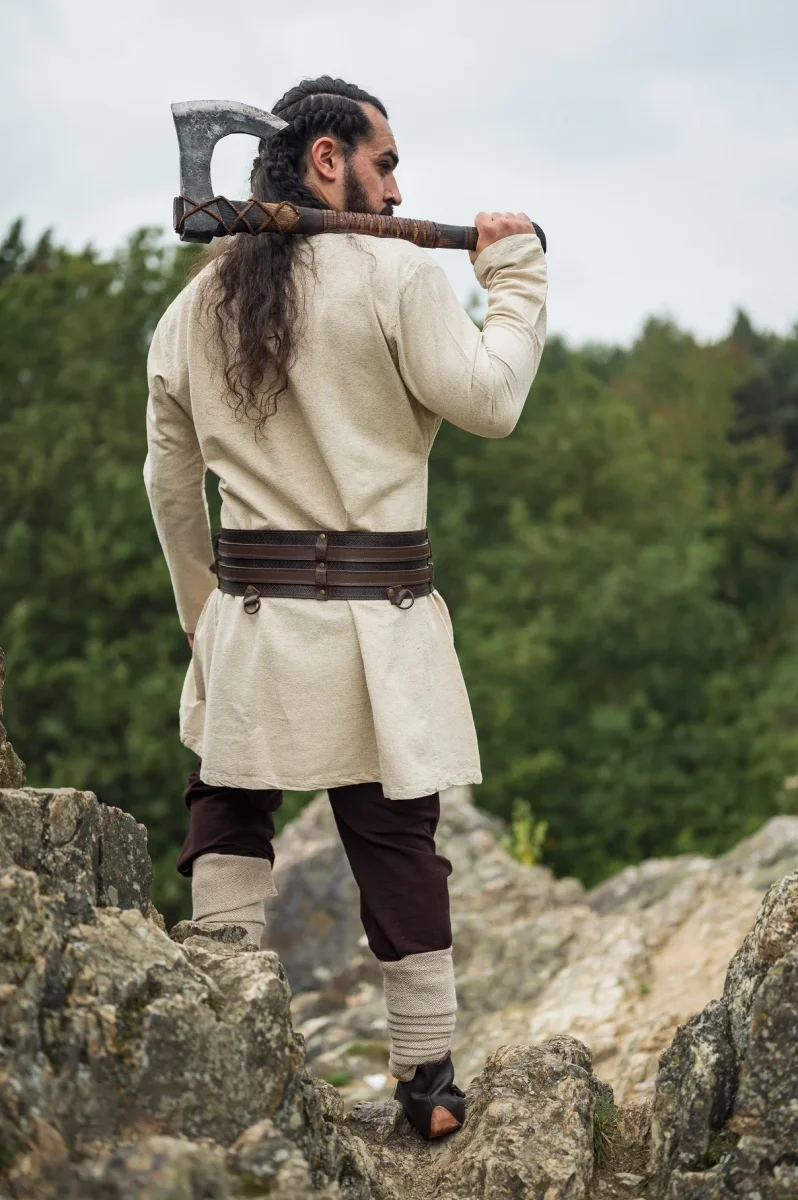 Viking tuniek Ragnar linnen, naturel - Image 5