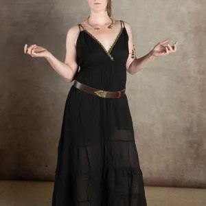 Godinnen Jurk Athena, zwart