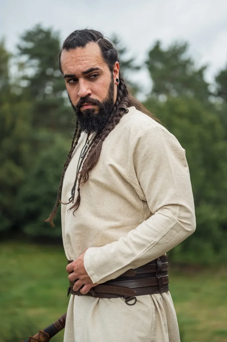 Viking tuniek Ragnar linnen, naturel - Image 4