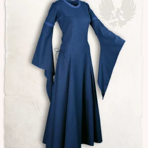 Middeleeuwse jurk Lenora, blauw