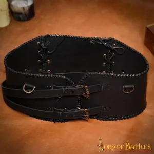 Brede Viking riem, zwart