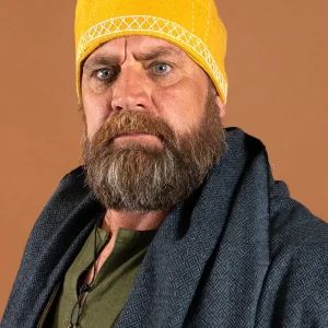 Viking muts Njal, geel, wolmix