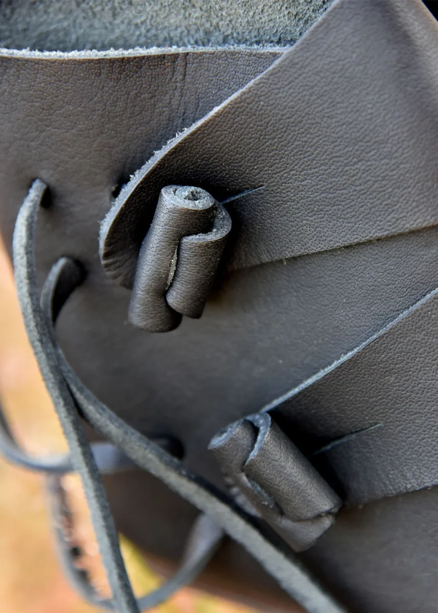 Viking schoenen Jorvik met nagels, zwart - Image 6