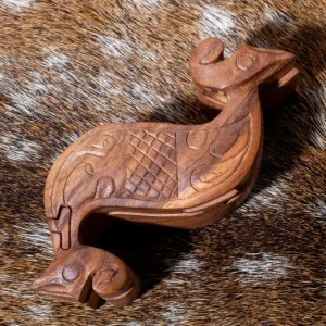 Sieradendoosje Keltisch zeepaard, hout