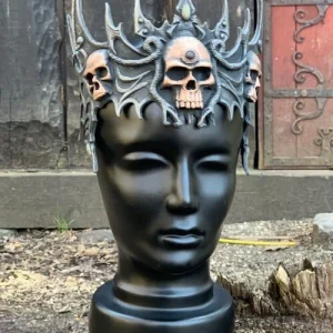 Latex tiara met schedels