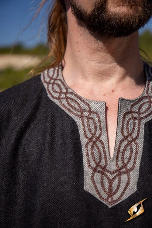 Tuniek Hilmar, vissegraat, zwart, wolmix - Image 6