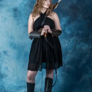 Godinnen Jurk Persephone kort, zwart