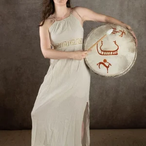Godinnen jurk Circe, creme