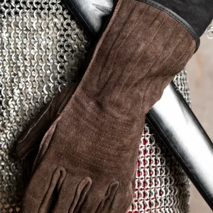 Leren handschoenen Clemens, donkerbruin