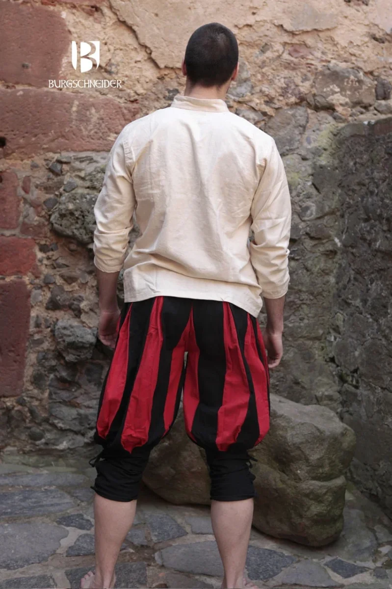 Landsknecht kniebroek Maximilian, zwart-rood - Image 3