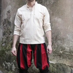 Landsknecht kniebroek Maximilian, zwart-rood