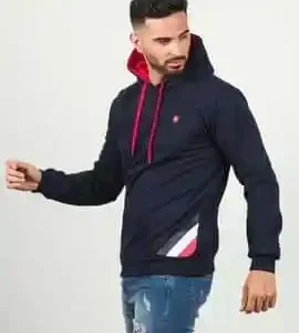 YELLOW SKIN SUDADERA marinho com capuz masculino