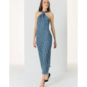 VICTORIO & LUCCHINO VESTIDO COMPRIDO ESTAMPADO COM DECOTE CRUZADO