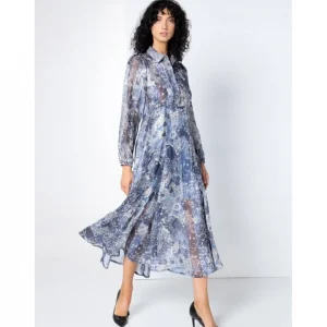 VICTORIO&LUCCHINO VESTIDO MIDI FLUIDO ESTAMPADO