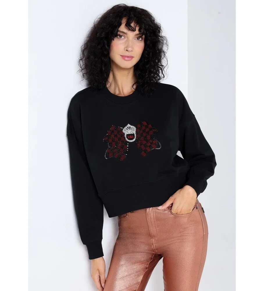 VICTORIO&LUCCHINO Camisola de jóias com laço preto - Image 2