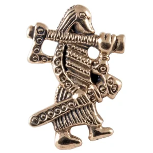 Vikingkrijger-amulet Klahammar, 8e-9e eeuw, brons