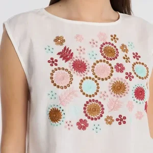 TOP BORDADO COTTON SLUB ZORIS-CAF